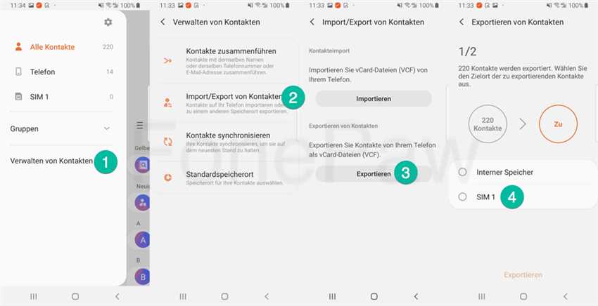 Die Kontakte über eine Sicherungs-App überprüfen