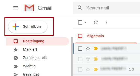 6. Schließe deine E-Mail ab und sende sie