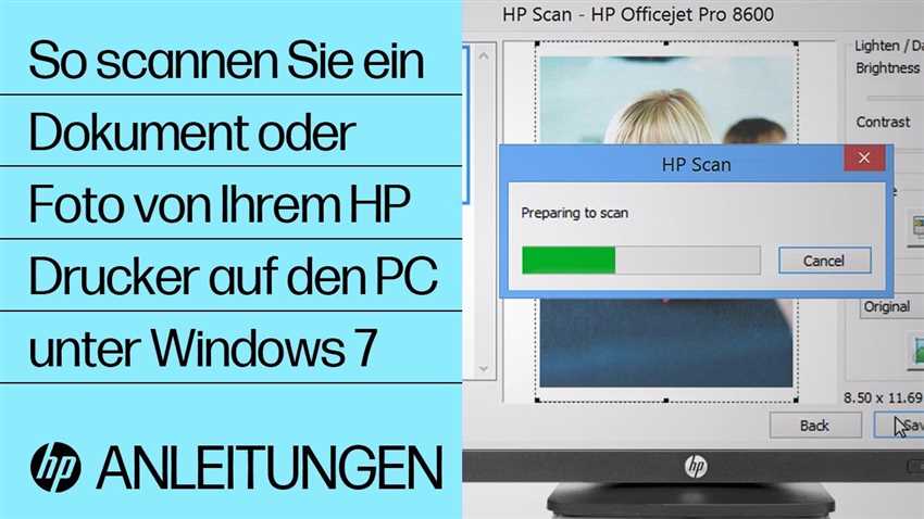 Der HP-Drucker als Scanner