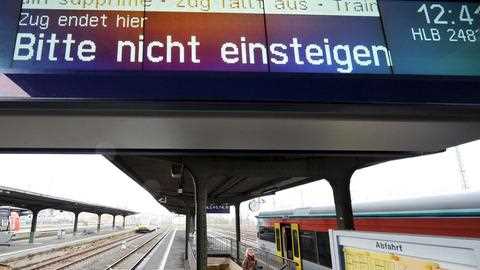 Abfahrzeiten für den Regionalzug von Kassel nach Frankfurt